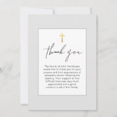 Zacht grijs Eenvoudige begrafenis Dank u kaart (Voorkant)