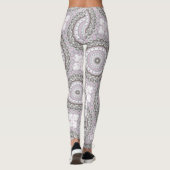 Zacht grijs en blush roze mandala leggings (Achterkant)