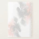 Zacht grijs en perzik marmer gouden typografie bru planner (Achterkant)