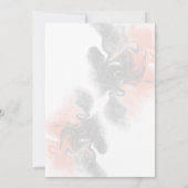 Zacht grijs en perzik werveling/goud typografie br kaart (Achterkant)