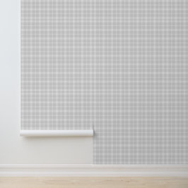 Zacht grijs en wit geplakt behang