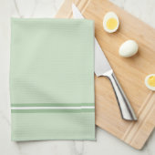 Zacht grijs groen theedoek (Quarter Fold)