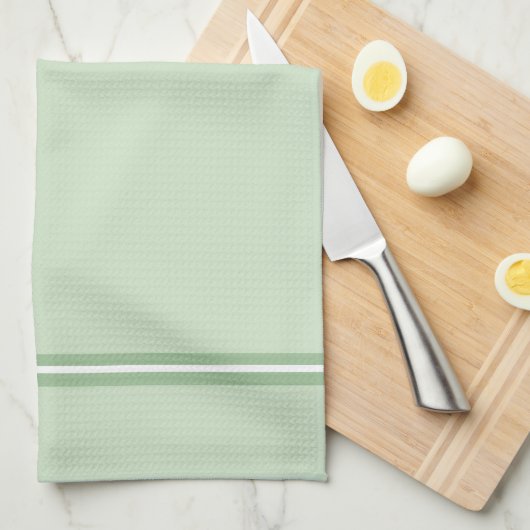 Zacht grijs groen theedoek (Quarter Fold)