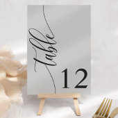 Zacht Grijs Moderne Kalligrafie Bruiloft Kaart