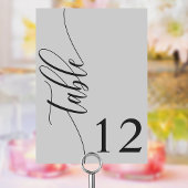 Zacht Grijs Moderne Kalligrafie Bruiloft Kaart