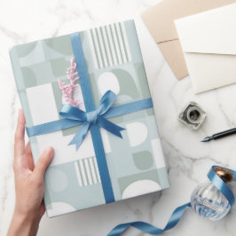 Zacht Grijs Salie Balans Abstract Patroon Cadeaupapier