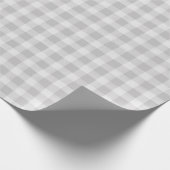 Zacht grijs Wit Engels Land Check Play Cadeau Cadeaupapier (Hoek)