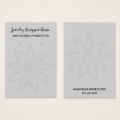 Zacht grijze grafische ventilator 7 luidsprekersch visitekaartje (Voorkant /achterkant)