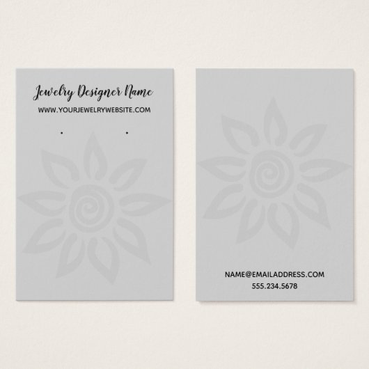 Zacht grijze grafische ventilator 7 luidsprekersch visitekaartje (Voorkant /achterkant)