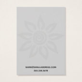 Zacht grijze grafische ventilator 7 luidsprekersch visitekaartje (Achterkant)