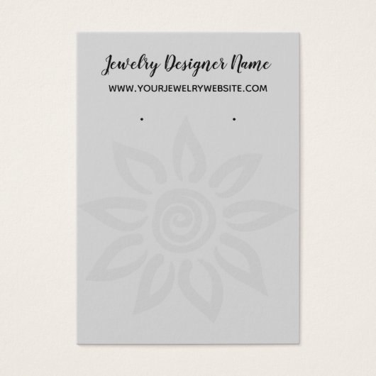 Zacht grijze grafische ventilator 7 luidsprekersch visitekaartje (Voorkant)