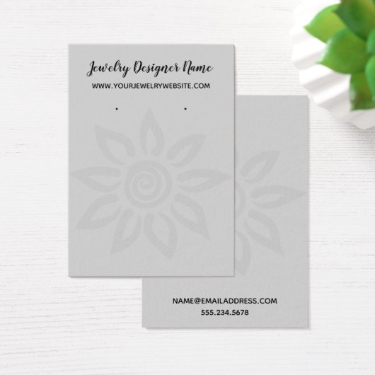 Zacht grijze grafische ventilator 7 luidsprekersch visitekaartje (Bureau)