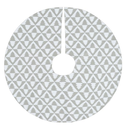 Zacht grijze zachte kerstboomrok kerstboom rok (Voorkant)