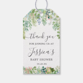 Zacht groen Baby shower Favor Tag Cadeaulabel