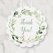 Zacht Groen Blad Eerste Heilige Communie Favoriet  Bedankjes Labels (Achterkant)