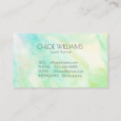 Zacht Groen Blauw het Schilderen Abstracte Waterve Visitekaartje (Achterkant)