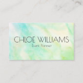 Zacht Groen Blauw het Schilderen Abstracte Waterve Visitekaartje (Voorkant)