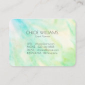 Zacht Groen Blauw het Schilderen Abstracte Waterve Visitekaartje (Achterkant)