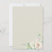 Zacht groen Bloemen Huwelijksuitnodiging Kaart (Achterkant)
