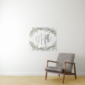 Zacht Groen Boho Bloemen Genderneutraal Baby showe Wandkleed (In Situ (horizontaal))