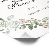 Zacht Groen Boho Genderneutraal Baby shower Poster (Hoek)