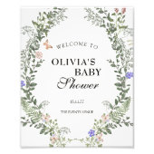 Zacht Groen Boho Genderneutraal Baby shower Poster (Voorkant)