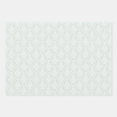 Zacht groen damast ontwerp inpakpapier vel (Voorkant 2)