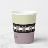 Zacht groen en Paarse pruim Papieren Bekers (Rechts)