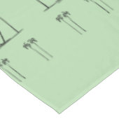 Zacht groen, gepersonaliseerd, silhouet kokospalme tafelkleed (Gekanteld)