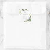 Zacht groen leder eerste communiqué ticker vierkante sticker (Tas)