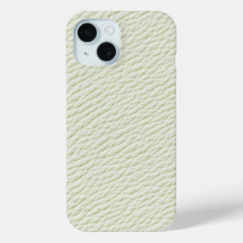 Zacht groen lederen getextureerde telefoonhoes iPhone 15 case