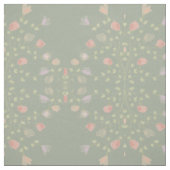 Zacht groen met pastelbloem stof (Swatch)