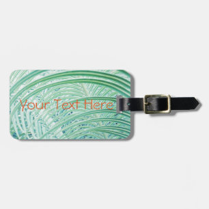 Zacht groen Plant Palm Leaf Bagagelabel