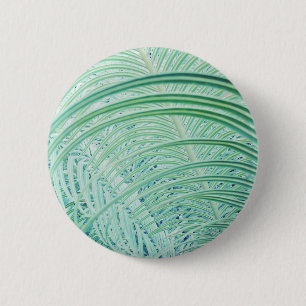 Zacht groen Plant Palm Leaf Ronde Button 5,7 Cm