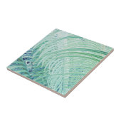 Zacht groen Plant palm leest pasta Tegeltje (Zijkant)