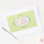 Zacht Groen Rechthoekige Sticker (Envelop)