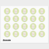 Zacht Groen Ronde Sticker (Vel)