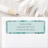 Zacht Groen Roos die het Adres van de Terugkeer ui Etiket (Insitu)