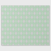Zacht groen St Patrick's Day Baby shower Argyle Cadeaupapier (Vlak)