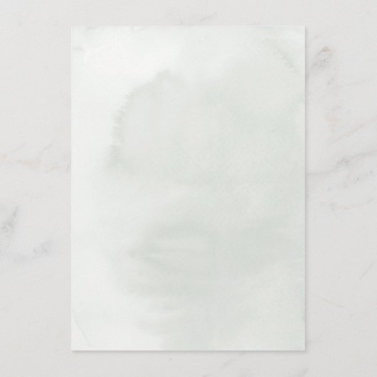 Zacht groen tropische bloemen bruiloft informatie informatiekaartje (Achterkant)