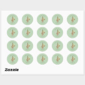 Zacht groene winkel Catering Bakery Chef Ronde Sticker (Vel)