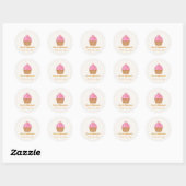 Zacht Handgemaakte Roze Cupcake Bakkerij Sticker (Vel)