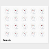 Zacht Happy Cartoon Geest Karakter Sticker (Vel)