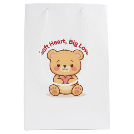 Zacht Hart Grote Liefde Knuffel Beer Medium Cadeauzakje