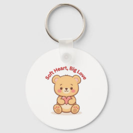 Zacht Hart Grote Liefde Knuffel Beer Sleutelhanger