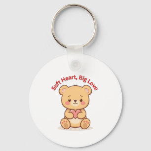 Zacht Hart Grote Liefde Knuffel Beer Sleutelhanger