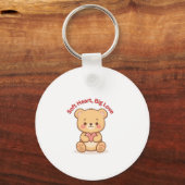 Zacht Hart Grote Liefde Knuffel Beer Sleutelhanger (Achterkant)