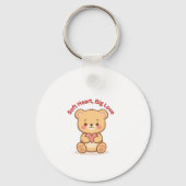 Zacht Hart Grote Liefde Knuffel Beer Sleutelhanger (Achterkant)