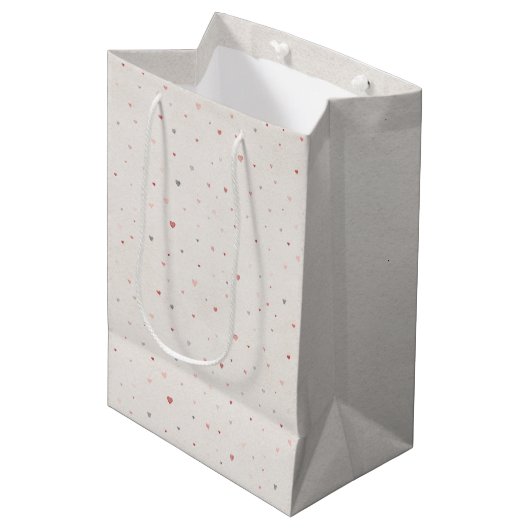 Zacht Hart Patroon Cadeautas (Voorkant Gekanteld)