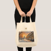Zacht Herfsten de wintersneeuw Canvas tas (Voorkant (product))